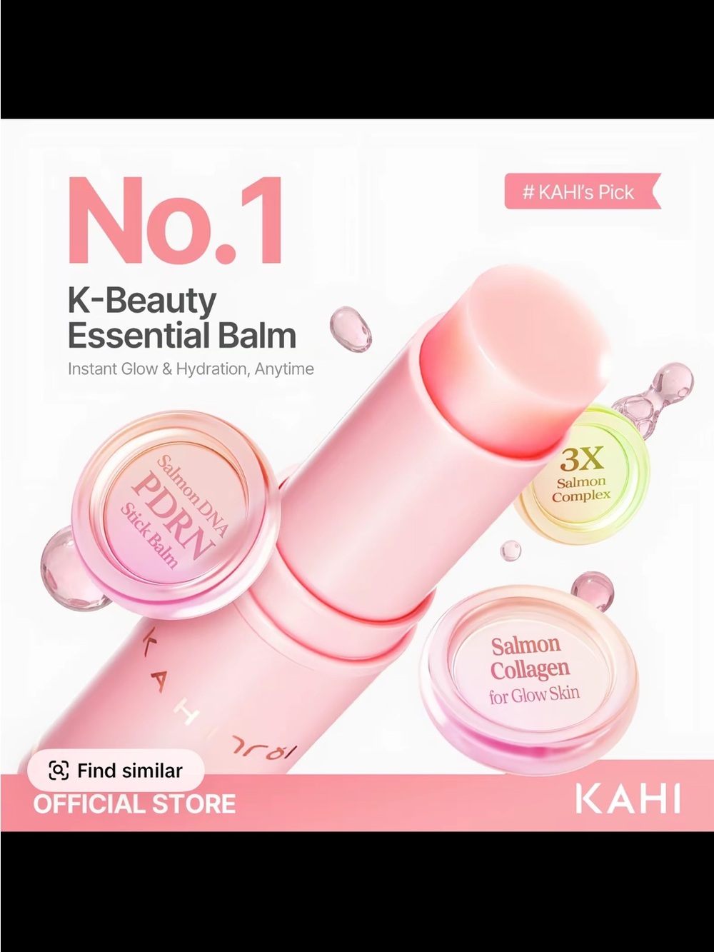 KAHI Salmon Collagen Glow Balm - Pink Hydrating Stick